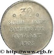 32 Schillinge Courant, Germany, 1808 reverse image