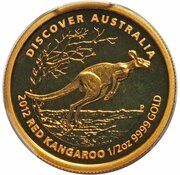 50 Dollars - Elizabeth II 4th Portrait - Discover Australia - Red Kangaroo, Australia, 2012 reverse image