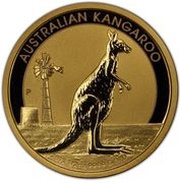 50 Dollars - Elizabeth II 4th Portrait - Australian Kangaroo - Gold Bullion Coin, Australia, 2012 reverse image