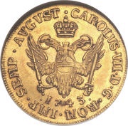 1 Ducat, Germany, 1742-1745 reverse image