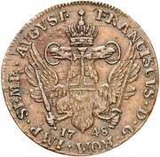 1 Ducat Copper Pattern, Germany, 1748 reverse image