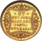 1 Ducat, Germany, 1851-1853 reverse image