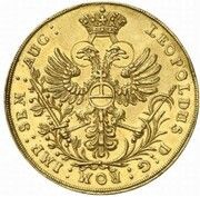 ½ Portugalöser, Germany, 1695 reverse image