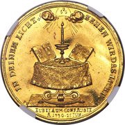 ½ Portugalöser Bicentennial of the Augsburg Confession, Germany, 1730 reverse image