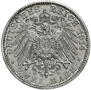 2 Mark, Germany, 1914 reverse image