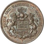 5 Mark Copper pattern strike obverse image