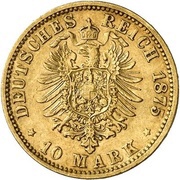10 Mark, Germany, 1875-1888 reverse image