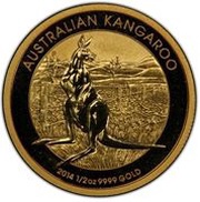 50 Dollars - Elizabeth II 4th Portrait - Australian Kangaroo - Gold Bullion Coin, Australia, 2014 reverse image