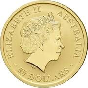50 Dollars - Elizabeth II 4th Portrait - Kangaroo - Gold Bullion Coin obverse image