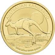 50 Dollars - Elizabeth II 4th Portrait - Kangaroo - Gold Bullion Coin, Australia, 2015 reverse image
