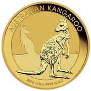 50 Dollars - Elizabeth II 4th Portrait - Kangaroo - Gold Bullion Coin, Australia, 2016 reverse image