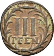 3 Pfennig, Germany, 1687-1744 reverse image