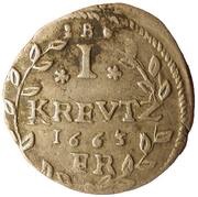1 Kreuzer - Frederick Casimir, Germany, 1663 reverse image