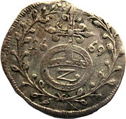 2 Kreuzers - Frederick Casimir, Germany, 1647-1684 reverse image