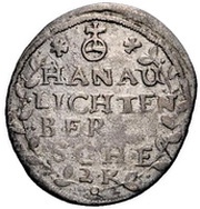 2 Kreuzers - Frederick Casimir, Germany, 1663-1665 reverse image