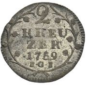 2 Kreuzers - Louis IX, Germany, 1759 reverse image