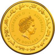 50 Dollars - Elizabeth II 4th Portrait - Year of the Dog - Gold Bullion Coin obverse image