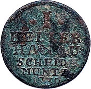 1 Heller - William VIII, Germany, 1739-1746 reverse image