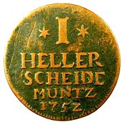 1 Heller - William VIII, Germany, 1752-1757 reverse image