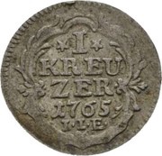 1 Kreuzer - William IX, Germany, 1765-1766 reverse image