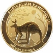 50 Dollars - Elizabeth II 6th Portrait - Kangaroo - Gold Bullion Coin, Australia, 2019 reverse image