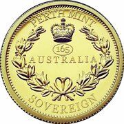 50 Dollars - Elizabeth II 6th Portrait - Piedfort Sovereign, Australia, 2020 reverse image