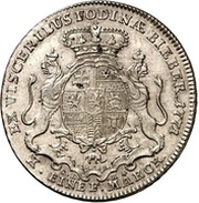 1 Thaler - William IX Konventionstaler, Germany, 1771 reverse image