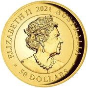 50 Dollars - Elizabeth II 6th Portrait - Australian Sovereign; Queen Elizabeth II 95th Birthday obverse image