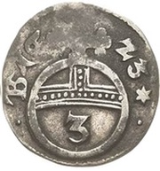 1 Dreier, Germany, 1622-1623 reverse image