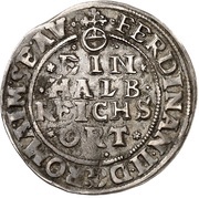 ½ Reichsort, Germany, 1625-1629 reverse image
