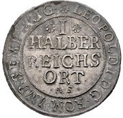 ½ Reichsort, Germany, 1666 reverse image