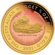 50 Dollars - Elizabeth II 6th Portrait - Hand of Faith, Australia, 2021 reverse image