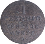 1 Pfennig - George IV, Germany, 1821-1830 reverse image