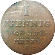 1 Pfennig - William IV, Germany, 1831-1835 reverse image