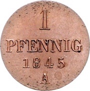 1 Pfennig - Ernest August, Germany, 1837-1846 reverse image