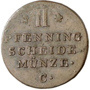 2 Pfennig - George III, Germany, 1817-1821 reverse image