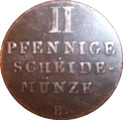 2 Pfennige - George IV, Germany, 1821-1830 reverse image