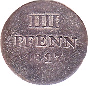 4 Pfennig - George III, Germany, 1816-1817 reverse image