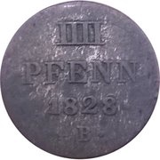 4 Pfennig - George IV, Germany, 1822-1830 reverse image