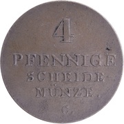 4 Pfennig - George IV, Germany, 1827 reverse image