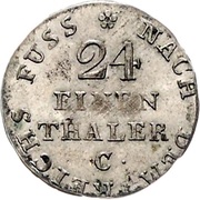 1⁄24 Thaler - George III, Germany, 1814 reverse image