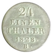 1⁄24 Thaler - George IV, Germany, 1826-1828 reverse image