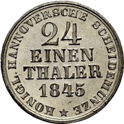 1⁄24 Thaler - Ernest August, Germany, 1845-1846 reverse image