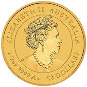 50 Dollars - Elizabeth II 6th Portrait - Year of the Tiger - Gold Bullion Coin obverse image