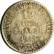 1⁄12 Thaler - Ernest August, Germany, 1838-1840 reverse image