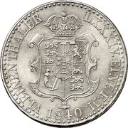 ⅙ Thaler - Ernest August, Germany, 1840 reverse image