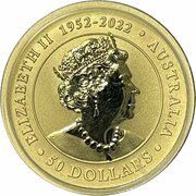 50 Dollars In the name of Elizabeth II; 6th Portrait - Kangaroo - Gold Bullion obverse image