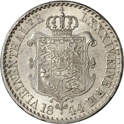 ⅙ Thaler - Ernest August, Germany, 1844-1847 reverse image