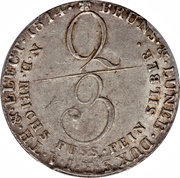 ⅔ Thaler - George III, Germany, 1813-1814 reverse image