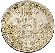 16 Gute Groschen - George IV, Germany, 1820 reverse image